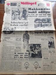 Milliyet Gazetesi - 12 Haziran 1960 - İhtilal Mahkemesi - Türk Parasının Kıymeti Yükseliyor - General Burhan Uluç İzmir'de - Cemal Gürsel Anıtkabir'de Hürriyet Şehitlerinin Kabrini Ziyaret Ederek Çelenk Koydu - Yüksel Menderes Belgrad'a Tayin Edildi - Geçici Anayasanın Bazı Maddelerin Tadil Edildi - Bir Nümayişçiye Tekme Atarken Resmi Çekilen Demokrat Parti'li İnkara Kalkıştı - Makarios Müzakereler İçin Şart Koşuyor - Diyanet İşleri Reisi Eyüp Sabri Hayırlıoğlu Emekliye Sevkedildi - Vatan Partisi Kurucuları İçin 5 İla 10 Yıl Hapis İstendi - Hikmet Kıvılcımlı - Ahmet Cansızoğlu - Çetin Altan Köşe Yazısı - Leyla Erduran Köşe Yazısı - Bugünkü Burç Falınız - Sabık Liderlerin Cezası Ölümdür - Adnan Menderes İstifa Temposuna Karşı Öyleyse Beni Öldürün Diyordu - Abdülcanbaz'ın Maceraları Çizen Turhan Selçuk - Hürriyet Mücadelemiz 27 Nisan 27 Mayıs - Halit Kıvanç Köşe Yazısı - Demokrasi İçin Yapılan Darbe - Fidel Castro 2 Amerikan Oteline El Koydu - Milli Lig'in Son Maçı Beşiktaş Fenerbahçe