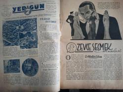 7 Gün Haftalık Aktüalite Sinema Tiyatro Müzik ve Magazin Dergisi - 15 Aralık 1937 - Yıl 5 Sayı:249 - Yılbaşı Sayımız - Fatih İstanbul'da - Zevce Seçmek Meselesi - İbrahim Alaettin Gövsa - Pul Köşesi - 7 Günde 1 - Büyük Adamlar - Hüseyin Cahit - Üçüncü Kurban: Çin - Kocalarınızı Kırmayınız - Anasından Kör Doğmuş Bir Zavallı Dünyayı Nasıl Görür - Kemal Kamil Aktaş - Düşündüren Sözler - Meraklı Bilgiler - Amerika'da Acayip Kanunları - Maske ve Ruh - Halide Edip - Balık ve Yılan Doktoru - 10 Yılım Hikayesi - Hüseyin Cahit Yalçın - Yazının İnsanı - Bir Gecenin Arkadaşı - Mahmut Yesari - Yedigün'ün Cevapları - Spor - Eski Hastalık - Reşat Nuri - İlk Tehlike İşareti: Nezle ve Baş Ağrısı - Aspirin İlaç Reklamı - Arlon Saat Reklamı - RCA Radro Reklamı fotoğraf ve haberi - Tam Takım Dergi