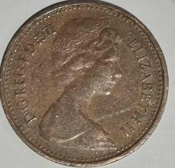 İNGİLTERE 1971 YARIM PENNY  ÖZEL LEUCTHRUM KAPAMASINDA