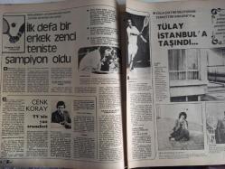 TV'de 7 Gün Haftalık Aktüalite Sinema Tiyatro Müzik ve Magazin Dergisi - 14 Temmuz 1975 - Sayı:23 - Füsun Önal kalbini kaybetti - Atilla Özdemiroğlu - İlhsan Şentürk - Halit Kıvanç - 4 Yeni Yuva Kuruldu - Tanju Okan'ın nikahını kadınlar kıydı - Zeliha evlendi ve sahneyi bırakıt - Ayşecik erdi muradına, biz çıkalım kerevetine - Hikmet Feridun Es - Uğur Dündar - Samim Var - Cenk Koray - Cem KAraca - Semiha Yankı - Nida Tüfekçi - Sevim Deran - Erol Deran - Uğurlugiller'in Dönüşü - Almanlar neler seyrediyor? - Tahsin Öztin - Nurhan Damcıoğlu Posteri - Cüneyt Arkın - Selda Alkor - Mine Yalçın - Betty Grable Sarışın Bomba - Nurhan Nur - Buster Keaton - Timur Hakmen'e olanlar oldu! - Cahit Oben - Arçelik Buzdolabı Reklamı - Kış Uykusuna Yatan Televizyon - Cüneyt Arkın da TV'ye ateş püskürüyor Ömer Tüzündür - Sema Tüzün - Yılmaz Dağdeviren fotoğraf ve haberi - Posterli Tam Takım Dergi