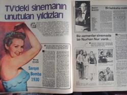 TV'de 7 Gün Haftalık Aktüalite Sinema Tiyatro Müzik ve Magazin Dergisi - 14 Temmuz 1975 - Sayı:23 - Füsun Önal kalbini kaybetti - Atilla Özdemiroğlu - İlhsan Şentürk - Halit Kıvanç - 4 Yeni Yuva Kuruldu - Tanju Okan'ın nikahını kadınlar kıydı - Zeliha evlendi ve sahneyi bırakıt - Ayşecik erdi muradına, biz çıkalım kerevetine - Hikmet Feridun Es - Uğur Dündar - Samim Var - Cenk Koray - Cem KAraca - Semiha Yankı - Nida Tüfekçi - Sevim Deran - Erol Deran - Uğurlugiller'in Dönüşü - Almanlar neler seyrediyor? - Tahsin Öztin - Nurhan Damcıoğlu Posteri - Cüneyt Arkın - Selda Alkor - Mine Yalçın - Betty Grable Sarışın Bomba - Nurhan Nur - Buster Keaton - Timur Hakmen'e olanlar oldu! - Cahit Oben - Arçelik Buzdolabı Reklamı - Kış Uykusuna Yatan Televizyon - Cüneyt Arkın da TV'ye ateş püskürüyor Ömer Tüzündür - Sema Tüzün - Yılmaz Dağdeviren fotoğraf ve haberi - Posterli Tam Takım Dergi