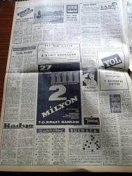 Milliyet Gazetesi - 6 Haziran 1962 - Adalet Partisi İdare Kurulu İstifa Etti - Necmi Ökten Adalet Parti'sinden İstifa Etti - Beşer 1 Yıla Mahkum - CHP Meclis Grubu İsmet İnönü'ye Yetki Verdi - Tanınmış Sinema Yıldızı Van Heflin İstanbul'da - Sadece Hesap Makinesi Çalan Bir Hırsız Yakalandı - Cemal Gürsel Bugün İsmet İnönü'den Başkasına Başbakanlık Tevdi Edilemez Dedi - Ayasofya Müzesinin Minaresinde Yangın Çıktı - Çetin Altan Köşe Yazısı -  Araba Vapuru Kuyruğu Dün Yıldız'a Kadar Uzadı - Gelin Taşı Yazan Yaman Koray Yazı Dizisi - Kızıl Kadırga Yazan Abdullah Ziya Kozanoğlu Yazı Dizisi - Cici Can Çizen Bedri - Tombik Çizen Trog - 27 Mayıs'ın Gerisindeki 5 Yılın Hikâyesi Hazırlayanlar Ömer Sami Coşar Abdi İpekçi -  Fellini'nin Yaptığı Bir Filmle İtalyan Sosyetesinin İpliği Pazara Çıktı - Grundig Radyo - Lambretta Motorsikletlerin Büyük Rally Kafilesi Geldi - Fenerbahçe İle İddialı Maç Yapacağız - Karagümrük Tarık Kutver'i 50 Bin Liraya Galatasaray'a Verecek - Galatasaray Beşiktaş