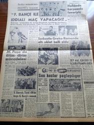Milliyet Gazetesi - 6 Haziran 1962 - Adalet Partisi İdare Kurulu İstifa Etti - Necmi Ökten Adalet Parti'sinden İstifa Etti - Beşer 1 Yıla Mahkum - CHP Meclis Grubu İsmet İnönü'ye Yetki Verdi - Tanınmış Sinema Yıldızı Van Heflin İstanbul'da - Sadece Hesap Makinesi Çalan Bir Hırsız Yakalandı - Cemal Gürsel Bugün İsmet İnönü'den Başkasına Başbakanlık Tevdi Edilemez Dedi - Ayasofya Müzesinin Minaresinde Yangın Çıktı - Çetin Altan Köşe Yazısı -  Araba Vapuru Kuyruğu Dün Yıldız'a Kadar Uzadı - Gelin Taşı Yazan Yaman Koray Yazı Dizisi - Kızıl Kadırga Yazan Abdullah Ziya Kozanoğlu Yazı Dizisi - Cici Can Çizen Bedri - Tombik Çizen Trog - 27 Mayıs'ın Gerisindeki 5 Yılın Hikâyesi Hazırlayanlar Ömer Sami Coşar Abdi İpekçi -  Fellini'nin Yaptığı Bir Filmle İtalyan Sosyetesinin İpliği Pazara Çıktı - Grundig Radyo - Lambretta Motorsikletlerin Büyük Rally Kafilesi Geldi - Fenerbahçe İle İddialı Maç Yapacağız - Karagümrük Tarık Kutver'i 50 Bin Liraya Galatasaray'a Verecek - Galatasaray Beşiktaş