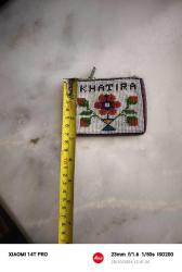 Antika Boncuk Örme Cüzdan K.HATIRA YAZILI FERMUAR BAKIM İHTİYACI VAR 7X9 CM