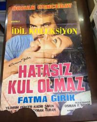 HATASIZ KUL OLMAZ, ORİJİNAL SİNEMA AFİŞİ - 1977, FİLM AFİŞİ / POSTERİ - BÜYÜK BOY - ORİJİNAL - 98 X 66 cm EBADINDA - Original Turkish Big Size Movie Poster - Osman F. Seden, Orhan Gencebay, Hülya Tuğlu, Hikmet Taşdemir, Yıldırım Gencer, İhsan Gedik, Kadir Savun, Süleyman Turan, Fatma Girik, Tevfik Şen, Bedri Uğur, ERMAN FİLM