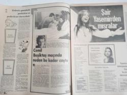 TV'de 7 Gün Haftalık Aktüalite Sinema Tiyatro Müzik ve Magazin Dergisi - 15 Mart 1976 - Sayı:12 Hoşgeldin Petroçelli - Tuna Huş Nişanlandı - Televizyondaki Politika ve Politikacılara Dair - Şair Yasemin'den mısralar - Barbara Bain - Martin Landau - Hikmet Feridun Es - Damadı iyi tanırım - Barış Manço'dan bir mektup var - İlk hava raporu ilk trafik konuşması ilk boks maçı - Nilgün Atılgan - Nilgün Bayram - Mustafa Yolaşan - Cemile Kutgün - Emin Şaylan - Nisa Serezli - Barış Manço - Ajda Pekkan - Nevra Serezli - Marlene Dietrich - Muazzez Abacı Posteri - Kaynanalar'la bundan 2 yıl önce tanışmıştık - Levent Kırca'ya söz kestiler - Enis Fosforoğlu - Gençlik Kulübü - Tamer Durukan'a ne sormak istiyorsunuz? - Emin Şaylan - Aytaç Yörükaslan - Hikmet Feridun Es - Roger Moore - Siz Hiç Tramvay sattılar mı ? - Hasan Mutlucan - Serbülent Yasun - Söz Tülay'ın - Teen Club Reklamı fotoğraf ve haberi - Posterli Tam Takım Dergi