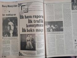 TV'de 7 Gün Haftalık Aktüalite Sinema Tiyatro Müzik ve Magazin Dergisi - 15 Mart 1976 - Sayı:12 Hoşgeldin Petroçelli - Tuna Huş Nişanlandı - Televizyondaki Politika ve Politikacılara Dair - Şair Yasemin'den mısralar - Barbara Bain - Martin Landau - Hikmet Feridun Es - Damadı iyi tanırım - Barış Manço'dan bir mektup var - İlk hava raporu ilk trafik konuşması ilk boks maçı - Nilgün Atılgan - Nilgün Bayram - Mustafa Yolaşan - Cemile Kutgün - Emin Şaylan - Nisa Serezli - Barış Manço - Ajda Pekkan - Nevra Serezli - Marlene Dietrich - Muazzez Abacı Posteri - Kaynanalar'la bundan 2 yıl önce tanışmıştık - Levent Kırca'ya söz kestiler - Enis Fosforoğlu - Gençlik Kulübü - Tamer Durukan'a ne sormak istiyorsunuz? - Emin Şaylan - Aytaç Yörükaslan - Hikmet Feridun Es - Roger Moore - Siz Hiç Tramvay sattılar mı ? - Hasan Mutlucan - Serbülent Yasun - Söz Tülay'ın - Teen Club Reklamı fotoğraf ve haberi - Posterli Tam Takım Dergi