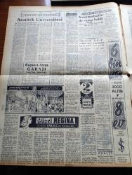 Halkçı Gazetesi - 14 Kasım 1954 - Hüseyin Cahit Yalçın Köşe Yazısı - Cumhuriyet Halk Partisi Meclisi Tebliği - 2 Mayıs Seçimlerinden Sonra İktidarın Aldığı Tedbirler Endişeleri Arttırmıştır - Ankara Palas Salonunda Defile - Sovyetlerin Yeni Bir Teklifi 23 Avrupa Devleti Toplantıya Çağrıldı - Yedeksubay Takımı Hava Gücünü Yendi - Hacettepe Güneşspor Maçı - Galatasaray Ve Beşiktaş Galip Geldi - Ahmet Emin Yalman Ecnebi Bilirkişilerle Konuşmuş - Güzel Regina Dedektif Cardoc'un Maceraları - Atatürk Üniversitesi Yazan Mustafa Nuri Okçuoğlu - Elli İki Kişi Kuduz Eti Yemiş - Fransız Başbakanı Mendes France Amerika'ya Gitti - Hububat Nakli İçin Vagon Yok - Ankara Valisi Kemal Aygün Mısır Başbakanı Abdülnasır İle Görüştü - Hüseyin Cahit Yalçın'ın 50 Yıllık Siyasi Hatıraları Meşrutiyet Devri Ve Sonrası Yazı Dizisi - Ölü Kafası Yazan Ketlin Veyd Yazı Dizisi - Binbir Sırrı Olan Adam Eski Polis Müfettişi Thorp'un Hatıraları Yazan Arthur Thorp Yazı Dizisi - Bugünkü At Yarışları - Arı Unları - Akbank