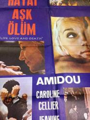 HAYAT AŞK ÖLÜM, ORİJİNAL SİNEMA AFİŞİ - La vie, l'amour, la mort, 1969, FİLM AFİŞİ / POSTERİ - BÜYÜK BOY - ORİJİNAL - 100 X 67 cm EBADINDA - Original Turkish Big Size Movie Poster - Claude Lelouch, 	Amidou, Caroline Cellier, Janine Magnan, Marcel Bozzuffi, Pierre Zimmer, Catherine Samie, Lisette Bersy, Albert Naud, Jean-Pierre Sloan