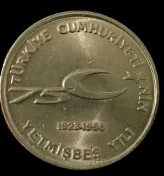 Cumhuriyetin 75 yılı hatıra 1999 100 Bin Lira