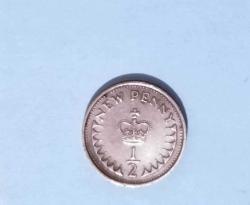 İngiltere Kraliçe 1/2 NEW PENNY 1971 (117)