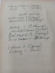 3 Mart 1982 - Avrupa Kupaları Final İlk Maçlar ve Sonuçları - Dinamo Kiev 0 Aston villa 0 - Liverpool 1 CSKA Sofya 0 - Avrupa kupa galipleri kupası sonuçları fotoğraf ve haberi - Islak kalemle a4 kağıdına yazılmış bilgi notu - Tek Yaprak Arkalı Önlüdür