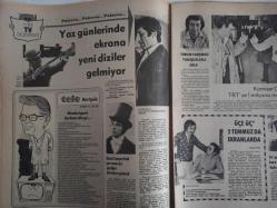 TV'de 7 Gün Haftalık Aktüalite Sinema Tiyatro Müzik ve Magazin Dergisi - 21 Haziran 1976 - Sayı:26 - Levent Kırca - Televizyon çocuklarımızın kişiliğini tehdit ediyor! - Baba Cartwright - Hikmet Feridun Es - Ekran Başı - Giray Elmalı - Yaz günlerinde ekrana yeni diziler gelmiyor - Bülent Özveren - Komiser Columbo - Hamdi Uncu - Ginko Salivo - Ekrana Bir Güzellik Kraliçesi Geliyor - Tahsin Öztin - Ülkü Aker - Salih Güney - Tam Levent Kırca'ya göre nikah! - Alpay - Fatma Girik - Tony Curtis - Nilüfer Posteri - Nöriye Kantar Film Setlerinde - Ayşe Onarır - Fatma Girik - Asu Maralman - Nilgün Bayram'ın günleri nasıl geçiyor - Siz sordunuz Fenerbahçeli Cemil anlattı - Canan Oğuz - Barış Manço'dan bir mektup var - Zafer Banu Hülya üçlüsü dağıldı - Güreşte 2 altın adam daha - Güreşte 2 Altın Adamımız Daha - Halit Kıvanç - Sezai Solelli - Dert Ortağı - Tülay feryat ediyor - Anten falı - Kaynanalar Fuarda sahneye çıkıyor - Şakir Öner Günhan - Özdemir Erdoğan - Posterli Tam Takım Dergi