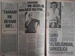 TV'de 7 Gün Haftalık Aktüalite Sinema Tiyatro Müzik ve Magazin Dergisi - 21 Haziran 1976 - Sayı:26 - Levent Kırca - Televizyon çocuklarımızın kişiliğini tehdit ediyor! - Baba Cartwright - Hikmet Feridun Es - Ekran Başı - Giray Elmalı - Yaz günlerinde ekrana yeni diziler gelmiyor - Bülent Özveren - Komiser Columbo - Hamdi Uncu - Ginko Salivo - Ekrana Bir Güzellik Kraliçesi Geliyor - Tahsin Öztin - Ülkü Aker - Salih Güney - Tam Levent Kırca'ya göre nikah! - Alpay - Fatma Girik - Tony Curtis - Nilüfer Posteri - Nöriye Kantar Film Setlerinde - Ayşe Onarır - Fatma Girik - Asu Maralman - Nilgün Bayram'ın günleri nasıl geçiyor - Siz sordunuz Fenerbahçeli Cemil anlattı - Canan Oğuz - Barış Manço'dan bir mektup var - Zafer Banu Hülya üçlüsü dağıldı - Güreşte 2 altın adam daha - Güreşte 2 Altın Adamımız Daha - Halit Kıvanç - Sezai Solelli - Dert Ortağı - Tülay feryat ediyor - Anten falı - Kaynanalar Fuarda sahneye çıkıyor - Şakir Öner Günhan - Özdemir Erdoğan - Posterli Tam Takım Dergi