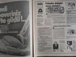 TV'de 7 Gün Haftalık Aktüalite Sinema Tiyatro Müzik ve Magazin Dergisi - 21 Haziran 1976 - Sayı:26 - Levent Kırca - Televizyon çocuklarımızın kişiliğini tehdit ediyor! - Baba Cartwright - Hikmet Feridun Es - Ekran Başı - Giray Elmalı - Yaz günlerinde ekrana yeni diziler gelmiyor - Bülent Özveren - Komiser Columbo - Hamdi Uncu - Ginko Salivo - Ekrana Bir Güzellik Kraliçesi Geliyor - Tahsin Öztin - Ülkü Aker - Salih Güney - Tam Levent Kırca'ya göre nikah! - Alpay - Fatma Girik - Tony Curtis - Nilüfer Posteri - Nöriye Kantar Film Setlerinde - Ayşe Onarır - Fatma Girik - Asu Maralman - Nilgün Bayram'ın günleri nasıl geçiyor - Siz sordunuz Fenerbahçeli Cemil anlattı - Canan Oğuz - Barış Manço'dan bir mektup var - Zafer Banu Hülya üçlüsü dağıldı - Güreşte 2 altın adam daha - Güreşte 2 Altın Adamımız Daha - Halit Kıvanç - Sezai Solelli - Dert Ortağı - Tülay feryat ediyor - Anten falı - Kaynanalar Fuarda sahneye çıkıyor - Şakir Öner Günhan - Özdemir Erdoğan - Posterli Tam Takım Dergi