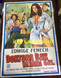 DOKTORA BAK HİZAYA GEL (La dottoressa del distretto militare), ORİJİNAL SİNEMA ÇİZİM AFİŞİ - 1976, FİLM AFİŞİ / POSTERİ - BÜYÜK BOY - ORİJİNAL - 100 X 70 cm EBADINDA - Original Turkish Big Size Movie Poster - Nando Cicero, Nando Cicero, Franco Milizia, Marino Onorati, Edwige Fenech, Alfredo Pea, Alvaro Vitali, Carlo Delle Piane, Grazia Di Marzà, Alfonso Tomas, Renzo Ozzano, Angelo Pellegrino, Dante Cleri, Tom Felleghy, Dante Cona, Mario Meniconi, Alfredo Adami, Lucio Montanaro, AKIN FİLM