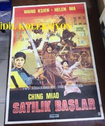 SATILIK BAŞLAR (Kuai dao luan ma zhan), 1977, ORİJİNAL ÇİN KUNG FU DÖVÜŞ SİNEMA FİLM AFİŞİ / POSTERİ, - BÜYÜK BOY - ORİJİNAL - 100 X 68 cm EBADINDA - Original Turkish Big Size Movie Poster - Chung Ting, Hsin Wei, Don Wong, Yi Chang, Chun-Erh Lung, Don Wong, Yi Chang, Chun-Erh Lung, Chiu Chen, Ming Li Chen, Pei-Ling Chen,  Kai Chia, Yang Chiang, Kuang Hu, Han-min Hui, You-Min Ko, Fong Lung, Tsai Ming, Li-Pao Ou, Te-Yun Pei, Mao Shan, Lo-Hui Shaw, Yueh Sun, AKIN FİLM