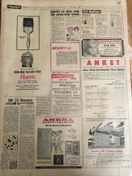 HÜRRİYET GAZETESİ 8 HAZİRAN 1967 YIL :20 SAYI :6867--Mısır Ateş-kes -i kabul etmedi ---Mısır da askeri darbe --İsrail kuvvetleri Süveyş e vardı Kahire banliyösü bombalandı --Sovyetler Orta-Doğu da Bir Çatışmaya Girmek İstemiyor ---Dolapdere sırtındaki çöplük ve gecekonduları kaldırılamıyor ---Amerika nın bütçe  açığı 300 milyon dolar olacak ---Toto dan 232 bin lira kazanan ustanın akrabası bize de bir şey düşer --Ümitlerimiz İngiltere ye 3-0 mağlup ---Galatasaraylı Ayhan ı Beşiktaş transfer  edecek ---Spor -Toto Kupası finali için Beşiktaş ve Fenerbahçe nin hazırlıkları  devam ediyor ---Lazio Can ı Beşiktaş verecek ---Güzel Marya yı Bulgarlar Kurşun Yağmuruna Tuttu ----Sahte dolar ile çikolata almak isterken yakalandı ---Brigitte Bardot ile Von Opel ikinci balayında ---Almanya dan çalınan otomobilleri  satan komisyoncu yakalandı ----Koçhisar da polis ve bekçilerle siviller kavga etti ---Orta doğu savaşında  ölen  gazetecilerin  sayısı üçe yükseldi ----