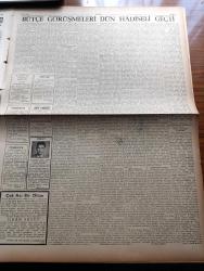 Ulus Gazetesi - 22 Şubat 1959 - Bütçe Görüşmeleri Dün Hadiseli Geçti - Suphi Baykam'ın Bir Şirket Hakkındaki Açıklamalarda Bulunması Üzerine Demokrat Parti Muhalefet Hatiplerine Cevap Verme Hakkını Tanımadı - Londra'da Vuku Bulan Uçak Kazasında Ölenlerin Cenazeleri Bugün Getiriliyor -  Uçak Kazasından Kurtulan Başbakan Adnan Menderes Tamamen İyileşti - Galatasaray Ankara Şampiyonu Demirspor'u Yendi - Adalet İle Gençlerbirliği Berabere Kaldı - Sev Uçagı Faciası Yazan Yakup Kadri Karaosmanoğlu - İngiliz Başvekili Macmillan Dün Moskova'ya Gitti - Demokrat Parti'den İstifalar Devam Ediyor - Kıbrıs'ta Yeniden Sessizlik Hakim - Eoka'cılar Affediliyor - Makarios Salı Günü Lefkoşe'ye Gidecek - Doktor Fazıl Küçük Bir Demeç Verdi - Kasım Gülek Ve İhsan Ada'nın Dokunulmazlıklarının Kaldırılması İstendi - Kuklalar Yazan Oktay Verel Yazı Dizisi - Vergi Siyasetimiz Yazan Ahmet Cemal Yüksel - Musiki Dünyası - Denes Zsigmondy Ve Yalancının Mumu Yazan Bedii Sevin - Milli Kütüphane Mikrofilm Başuzmanı