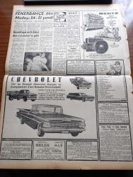 Ulus Gazetesi - 6 Mart 1959 - Amerika İle İşbirliği Anlaşması İmzaladık - Et Şeker Devlet Demir Yolları Ücreti Ve Çaya Zam Söylentisi - Barıkan Otel Pavyonunda Bursa'nın Ünlü Terzisi Şahap Aybar'ın Terzisi - Yakup Kadri Karaosmanoğlu Köşe Yazısı - Esenboğa'da kurban Kesme Törenleri - Bir Suriye Lirasının Karşılığı 357 Kuruş - Londra Anlaşmasından Sonra Kıbrıs'ta Genel Af İlan Edilmiştir - New York'ta Bir Türk Minyatür Sergisi Açıldı - Tarihte Bugün Ömer Seyfettin'in Ölümü - Kuklalar Yazan Oktay Verel Yazı Dizisi - Bozuk Ekmek İmal Etmekten İki Fırın Daha Kapatıldı - Ağrı Pilav Gecesi Yapılacak - Little Rock'da Bir Islah Evinde 17 Zenci Çocuk Yanarak Öldü - Diktatörlük Ve Basın Yazan Ragıp Ferit Serav - İstanbul Tekstil İşçilerinin Teşebbüsü - Ankara'da Sinemalar Ve Tiyatrolar Programı - Dikbaş Eğikbaş Karabaş Çizen Eflatun Nuri - Memetle Memet Yazan Ve Çizen Tonguç Yaşar - Fenerbahçe Dün Modayı 54 51 Yendi - Hacettepe Ve Ankaragücü Takımı Dün İstanbul'a Gitti - Chevrolet Kamyonları