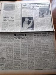 Ulus Gazetesi - 15 Mart 1959 - Memleket Kıymetli Bir Evladını Kaybetti Faik Ahmet Barutçu Dün Hayata Gözlerini Yumdu - Başbakanlık Müsteşarı Ahmet Salih Korur - Din Politikaya Alet Edilmektedir - Arap Cumhuriyeti İle Irak Savaş İçin Hazırlanıyor -  Kıbrıs Türk Gizli Mukavemet Teşkilatı Volkan Da Silah Teslim Edecek - Küba'da 7 Kişi Daha İdam Edildi - Kerkük'lü Türklere Baskı - Toplantı Ve Gösteri Kanununa Aykırı Olarak Yapılan Tören - Göztepe Gençlerbirliği Maçından Görsel - Fransa Deniz Kuvvetlerini  NATO Emrinden Alıyor - Kuklalar Yazan Oktay Verel Yazı Dizisi - Profesör Faruk Erem'in Konferansı - Kapatılan Mithatpaşa Kolejinin Yatılı Öğrencileri Açıkta - Eskişehir Çocuk Cezaevinde Kitaplık - Ankara'da Sinemalar Ve Tiyatrolar Programı - Memetle Memet Yazan Ve Çizen Tonguç Yaşar - Baykara Tutsak Çizgi Roman -   Her Akşam Turistik Göl Gazinosu Ramazan Eğlenceleri - Recep Adanır Oynadı Beşiktaş Kazandı - Neşe Karaböcek - Henley Lastikleri - Demirspor Dün Karşıyaka'yı Yendi - Chevrolet