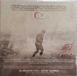 TÜRKİYE CUMHURİYETİ TEDAVÜL PARA SETİ BÜYÜK TAARRUZ'UN 100 .YILI (2022) ÖZEL KİTİNDE ÇİL