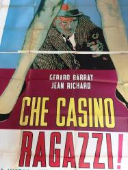 KORKUSUZ HAFİYE - CHE CASINO RAGAZZI' (Béru et ces dames), 1968, ORİJİNAL İTALYANCA SİNEMA FİLM ÇİZİM AFİŞİ / POSTERİ  - Jumbo DEV BOY - ORİJİNAL - 200 X 140 cm EBADINDA - Original Turkish Big Size Movie Poster - Guy Lefranc, Frédéric Dard, Patrice Dard, Gilles Morris-Dumoulin, Gérard Barray, Jean Richard, Maria Mauban, Anna Gaël, Roger Carel, Paul Préboist, Marcel Bozzuffi, Marthe Mercadier, Claude Cerval, Roland Armontel, Pierre Tornade, Georges Lycan, Robert Lombard, Michel Creton, Bernard Tixier, Pierre Tissot, Pierre Koulak, Hélène Rémy, Martine Brochard  (RESTORASYONLU, İTALYANCA DÖNEM SİNEMA AFİŞİ, 1960'LARDAN DEV BOY, 2 METRE)