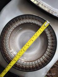 6 ADET AVRUPA EL DEKORLU KABARTMALI SERAMİK YEMEK TABAĞI 23 CM