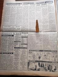 Ulus Gazetesi - 18 Ocak 1959 - Sümerbank Mallarına Yeniden Zam Yapıldı -  Ayakkabı Terlik Çanta Gibi Deri Mamülleri Yüzde 40 50 Pahalandı - CHP Meclis Grubu Başkanvekili Faik Ahmet Barutçu Tedavi Gördüğü Londra'dan Geldi - Milli Türk Talebe Birliği Kongresi Dün Toplandı - Yorgo Otis Adında Bir Kişi Tarafından 3 Kişiye Türklüğü Tahkir Eden Tehdit Mektupları Gönderildi - Nuh'un Gemisi Yine Aranacak - Ararat Dağları - Totaliterliğe Karşı Savaşan Ünlü Alman Şair Albercht Goes - Yakup Kadri Karaosmanoğlu Köşe Yazısı - Kuklalar Yazan Oktay Verel Yazı Dizisi - Neron Çizen Yalçın Çetin - Devlet Radyosu Ve İktidar Yazan Yalçın Tuna - Otobüslere Dadanan Yankesiciler Tutuldu - İşçi Davalarına Toplu Bir Bakış Yazan Ahmet Cemal Yüksel - Leyla Çambel - Tiyatrolar Yazan Adalet Cimcoz - Memetle Memet Yazan Ve Çizen Tonguç Yaşar - Baykara Tutsak Çizgi Roman - Ödüller Üstüne Yazan Ece Ovalı - Yılın Maçı Galatasaray Fenerbahçe - Beşiktaş Dün Beykoz'u Yendi - 2. Gazi Koşusu - Osman Kapani - Karagümrük