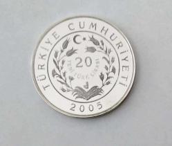 Ankara Kedisi Gümüş Hatıra Para 2005 - 23.33gr (ORJİNAL DARPHANE KİTİ İÇERİSİNDE GÖNDERİLECEKTİR)