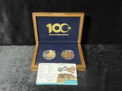 Darphane 2020 YILI TBMM'NİN AÇILIŞININ 100. YILI DARPHANE HATIRA BRONZ-GÜMÜŞ PARA SETİ