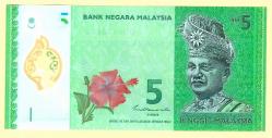MALEZYA MALAYSIA 5 Ringgit ND 2011 (2021) New Sign Polymer P 52 c UNC ÇİL