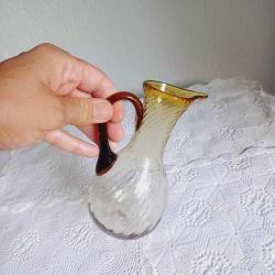 Cam Karaf Amber,Avrupa,Kopartma cam, Vintage