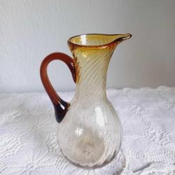 Cam Karaf Amber,Avrupa,Kopartma cam, Vintage