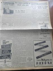 Yeni İstanbul Gazetesi - 19 Mayıs 1955 - 19 Mayıs'ın 36. Yılı Bugün Kutlanıyor - Makarios Kahire'ye Gidiyor - Meclis Kiraların Tahdidine Dair Tasarının Tümünü Kabul Etti - Amerikan Başkanı Eisenhower Sovyetlere Karşı İhtiyatlı Olacağız Diyor - Fuat Köprülü'nün Devlet Vekilliğine Tayini Anayasanın 49. Maddesine Aykırıdır - İstanbul'a Gelen Nato Koleji Heyeti Başkanı Mareşal Darwal