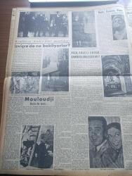 Yeni İstanbul Gazetesi - 16 Mayıs 1955 - Yabancı Memleketlerdeki Türk Paraları Mustafa Nermi - Rusya 4 Lü Konferans Teklifini Kabul Etti - Sovyet Yugoslav Müzakereleri Hakkında Türkiye'nin Görüşü - Galatasaray Fenerbahçe'yi 3 2 Yendi -  Amerikan Ordu Vekil Bu Akşam Ankara'ya Geliyor - Esirler Gölü Yazanlar Kemal Avan H. Avan - Pazartesi Konuşmaları Halide Edip Adıvar - Atatürk Haftası Bugün Başlıyor - Camilerimiz Balipaşa Camii - İtalya'da Kızılların Nümayişi - Ankara Radyosunun Demir Perde Gerisine Neşriyatı - Saadet Bekçisi Yazan Zeliha Harun Yazı Dizisi - Ankara İstanbul Radyosu Programı - Kıbrıs Kara Bulutlar Altında Yazan Fikret Adil - Sinema Yıldızlarından Tyrone Power - Sadri Azam Bey - 3. Selim Devrinde İstanbul - Galatasaray Fenerbahçe'yi 3 2 Yendi - Beşiktaş Güzel Bir Oyunla Vefayı 5 2 Mağlup Etti - Atatürk Kupasında Puan Durumu - Çapamarka