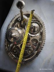 Eskilerden BEYAZ PİRİNÇ ZEMZEM TAKIMI KABE TEMALI TEPSİ KALEM İŞCİLİKLİ