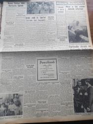 Yeni İstanbul Gazetesi - 9 Haziran 1955 - Niçin Kalkınmak İstiyoruz Yazan Mustafa Nermi - Amerikan Başkanı Eisenhower Dörtlü Toplantıdan Ümit Var - Basketbolda Dün İtalyanlara Yenildik - Dior'un A Ve H Modasına Alman Moda Yaratıcısı Heinz Uzun Ceket Ve Etekli Elbiselerle Karşı Koyuyor - Seferberlik İşleri İçin Bir Kanun Tasarısı Hazırlanıyor - 500 Bin Liralık Bir Vergi Kaçakçılığı - Turizm Çalışmalarına Dair Mükerrem Sarol'un Beyanatı - Tanınmış Televizyon Yıldızı Carole Carr İstanbul'a Geldi - Huzur Hasreti Yazan Mehmet Davaz Yazı Dizisi - Beraber Yaşama Parolası Yazan Profesör Doktor Yavuz Abadan - Hayvanları Koruma Cemiyeti Kedileri Gazla Öldürüyorlar - İstanbul Erkek Lisesi Mezunlarının Konseri - UNESCO Türkiye Millî Komisyonu Toplandı - Türkiye'ye Sığınan Çek Mültecileri Dönmek İstemiyor - Suriye'de Siyasi ve fotoğrafları İktisadi Buhran - Adana'da Bir Hipodrom İnşa Ediliyor - Saadet Bekçisi Yazan Zeliha Harun Yazı Dizisi - Ankara İstanbul İzmir Radyosu Programı - Faenza