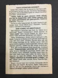 19 HAZİRAN 2007 -TAKVİM YAPRAĞI-DOĞUM GÜNÜ HEDİYESİ-FAZİLET TAKVİMİ,300 PAPAZIN İZNİKTE İNCİLLERİ 4 E İNDİRDİĞİ TOPLANTI İZNİK KONSİLİ 325,YAHYA EFENDİNİN KERAMETİ,İZNİK KONSİLİ VE HİRİSTİYANLIK