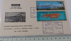 1970 BOĞAZİÇİ KÖPRÜSÜNÜN TEMEL ATMA TÖRENİ AKOBA İLK GÜN ZARFI RRR1 ÇOK NADİRDİR PEK ÇIKMAZ