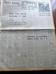 Yeni İstanbul Gazetesi - 30 Mayıs 1955 - Mustafa Nermi Köşe Yazısı - Rus Liderlerinin Belgrad'da Yeni Dostluk Nümayişleri - Kızıl Çin Esir Amerikalıları Bırakıyor Mu - İngiltere'de Grev Hayatı Aksattı - İstanbul Fethinin Yıldönümünü Kutlandı - Fluminense İstanbul'da Son Maçında Milli Takım Namzetlerini Yendi - Adapazarı'nda Osman Bölükbaşı'nın Konuşması - Kasım Gülek'in Muarızları Şimdiden Harekete Geçtiler - Pazar Konuşmaları Yazan Halide Edip Adıvar - Esirler Gölü Yazanlar Kemal Avan H. Avan Yazı Dizisi - İşçi Sigortaları Kongresi - Kapalıçarşı 5 Aya Kadar Açılacak - Türkkuşu Ekibi Hollanda'da - Ülser Tedavisiyle Alakalı Bir Buluş - Mareşal Bulganin Türkiye Şerefine Kadeh Kaldırdı - Saadet Bekçisi Yazan Zeliha Harun Yazı Dizisi - Ankara İstanbul İzmir Radyosu Programı - Marilyn Monroe'nun Mevkiine Göz Koyan Güzel Yıldız Jayne Mansfield - Eski Zamanlardan Beri Telsiz Vazifesini Gören Alet Tam Tam - Başpehlivan İrfan Atan - 9. Avrupa Basketbol Şampiyonası - Fatih Kupası Kürek Yarışları