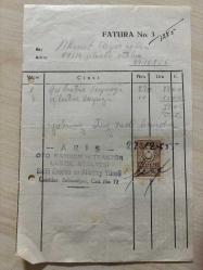 Efemera - OTOMOBİL TAMİRAT FATURASI - 27 ARALIK 1955 - ARİŞ - OTO KAMYON VE TRAKTÖR LASTİK ATOLYESİ - SALİH ERSUNA VE ALİMKAY YÜNELİ - ÜSKÜDAR, İSTANBUL- AHMET ÇAYIROĞLU - ISLAK İMZALI, KAŞELİ DAMGA PULU - 13 x 21 cm EBATLI ORİJİNAL FATURA - kitantik - kitaLog