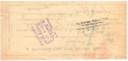 AMERİKAN FOSTER COUNTY STATE BANK NORTH DAKOTA BANKA ÇEKİ  CARRINGTON 1917 CİRANTA AMERICAN NATIONAL BANK