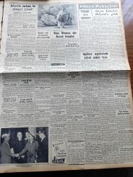 Yeni İstanbul Gazetesi - 27  Mayıs 1955 - Barışla Savaş Arasında Mustafa Nermi Köşe Yazısı -  İngiliz Seçimleri Tasnifinde Muhafazakar Parti Önde - İngiltere Türkiye'ye Yeni Kredi Teklifinde Bulundu - Kruşçef Ve Bulganin Belgrad'da - NATO Akdeniz Kuvvetleri Komutanı Amiral Sir Guy Grantham İstanbul'a Geldi - Rusya Dörtlü Konferans İçin Batı Teklifini Kabul Etti - İşçiler Ve Kıbrıs Davası - Abidin Daver Şilebi Haziran'da Bitecek - Esirler Gölü Yazanlar Kemal Avan H. Avan Yazı Dizisi - Türk Oftalmoloji Kongresi Açıldı - Bergama'da Kurulacak İplik Ve Dokuma Fabrikası - Türkkuşu Ekibi Paris'e Hareket Etti - Amerika'da Müthiş Kasırga - İstiklal Caddesinde Değişiklik Sinemalar Caddesi Bankalar Caddesi - Saadet Bekçisi Yazan Zeliha Harun Yazı Dizisi - Dünya Bankasının Şimdiye Kadar Verdiği Para - Türk Vezir Ve Paşalarının İştirak Ettikleri İlk Balo - Tarihi Kırkpınar Güreşleri Bugün Törenle Başlıyor - Fenerbahçe'de Osman Kavrakoğlu İstifa Etmek Üzere - Zeki Rıza Sporel-Avrupa Boks Şampiyonası