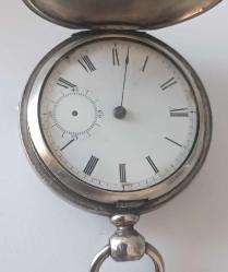 Antika WALTHAM 18s  7J  Broadway  Coin Silver 900 Gümüş  Cep Saati  Eksikleri var 1883