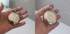 Antika WALTHAM 18s  7J  Broadway  Coin Silver 900 Gümüş  Cep Saati  Eksikleri var 1883