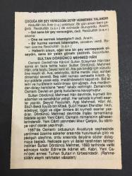 8 AĞUSTOS  2007 -TAKVİM YAPRAĞI-DOĞUM GÜNÜ HEDİYESİ-FAZİLET TAKVİMİ,4.MEHMED İN TAHTA ÇIKIŞI 1648,BİTLİSİN KURTULUŞU 1918,EYYAMI BAHUR UN SONU,ÇOCUĞA BİR ŞEY VERECEĞİM DEYİP VERMEMEK YALANDIR,SULTAN 4.MEHMED HAN