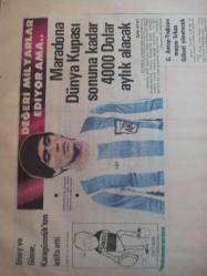 21 Nisan 1982 - Maradona Dünya Kupası sonuna kadar 4000 Dolar aylık alacak - Değerli Milyarlar Ediyor Ama.. - Ersoy ve Günar, Karagümrük'ten istifa etti fotoğraf ve haberi - Tek Yaprak Arkalı Önlüdür