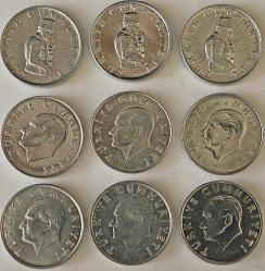Türkiye Cumhuriyet 1981/1982/1983/1984/1985/1986/1987/1988/1989 10 Lira  1989 Sadece Darphane setinde Bulunur Nadir     6790