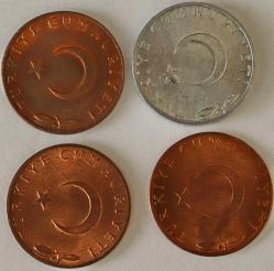 Türkiye Cumhuriyeti   1971/1973/1974/1975 Yılı 5 Kuruş  6758